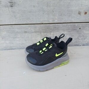 Nike Air Max Motion AQ2744 011 Black/ Green Baby Toddler Size 2C‎ Slip On